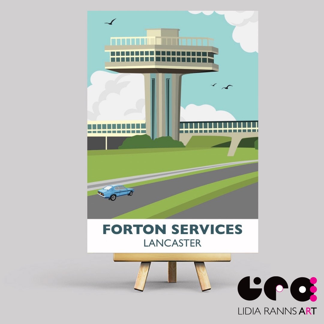 Forton Services. M6 Motorway. Lancaster North. Premium Fine Art Small