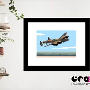 Signed Lancaster Bomber Print: WWII Aviation Art, Giclee on Fine Art Paper