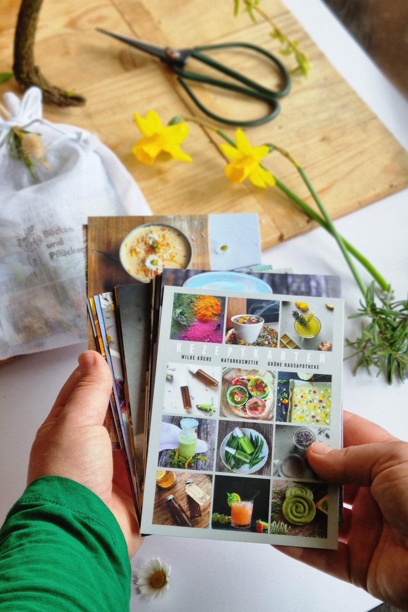 Wild herb recipe card sets image 4