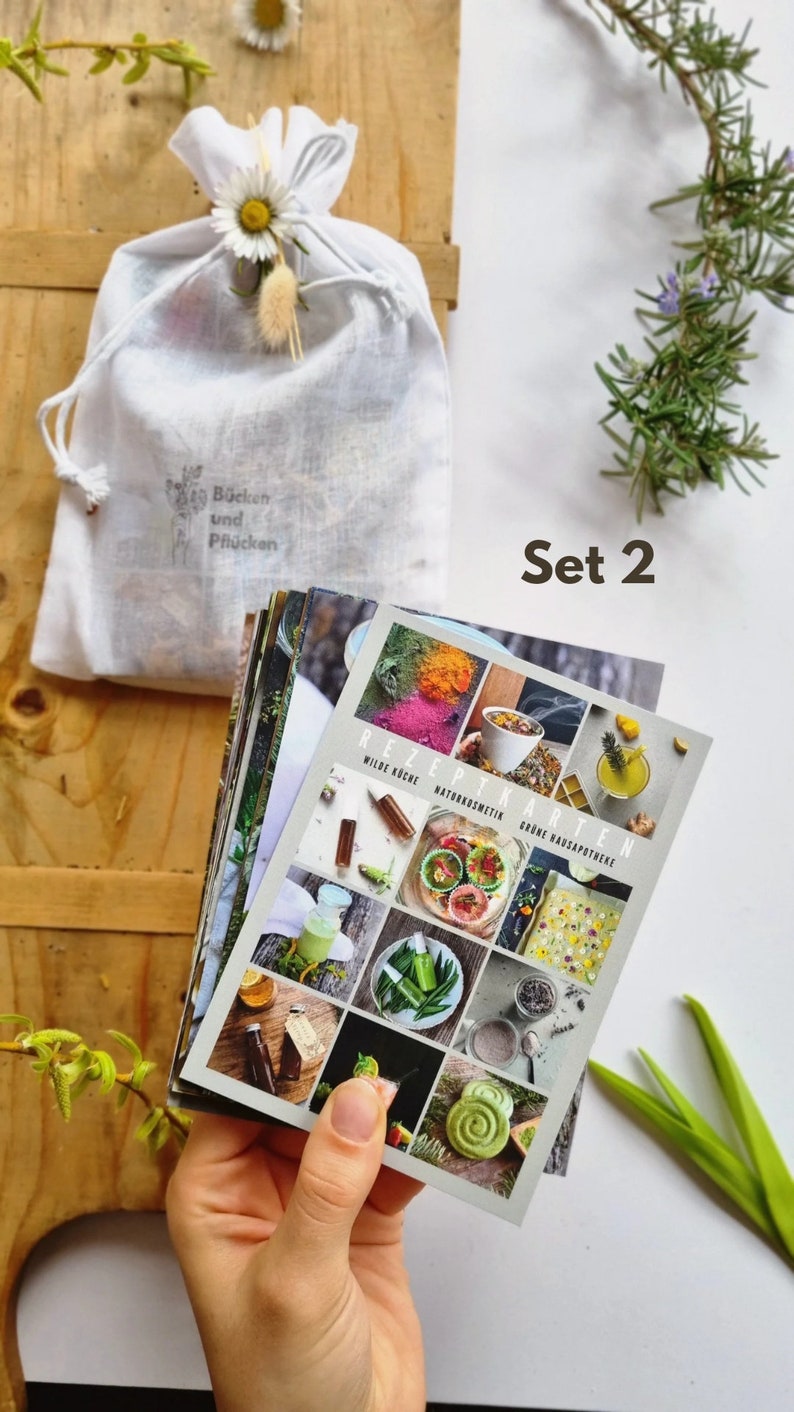 Wild herb recipe card sets image 10