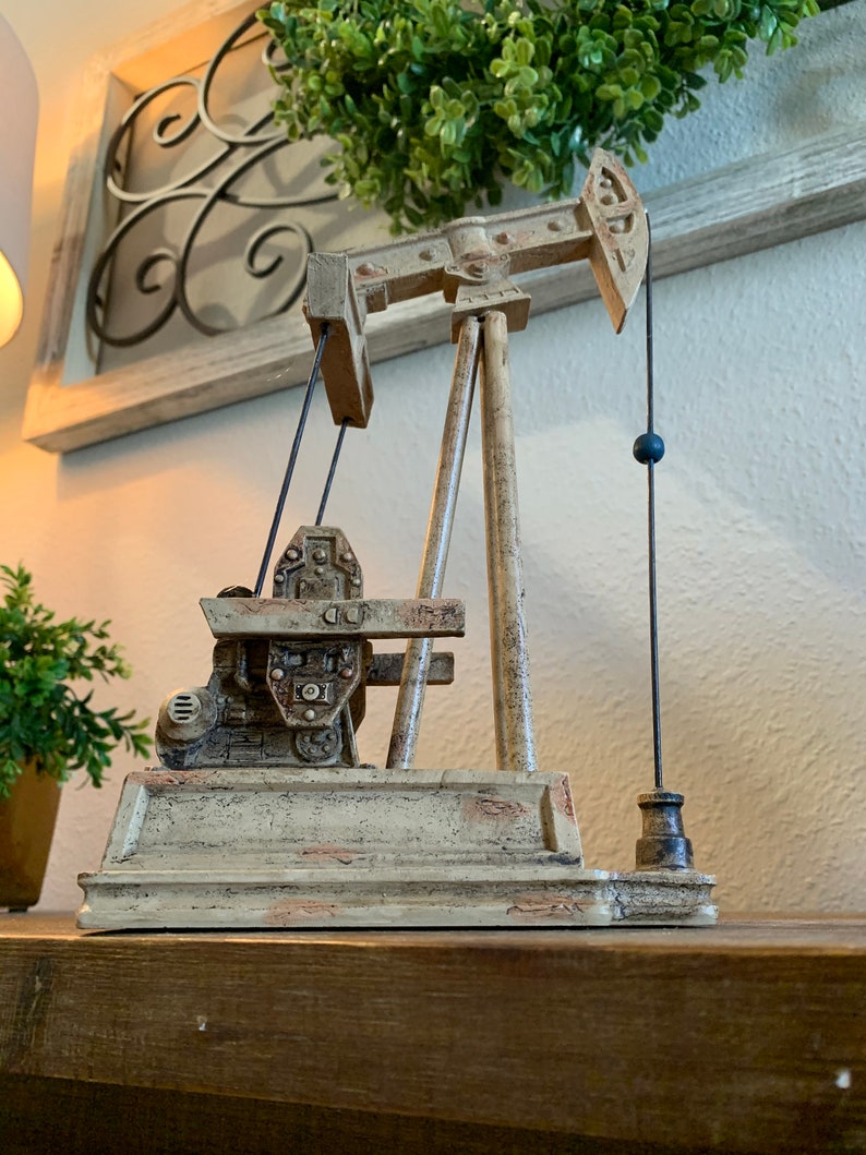 Oil Rig Sculpture Pumpjack Art Oil Derrick Decor Etsy