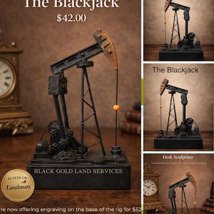 Landman | Oilman | Oilfield | Oil Life | Oil & Gas | | Oil Rig | Derrick Rig | Pumpjack | Petroleum | Engraving | As seen on "Landman" | Rig