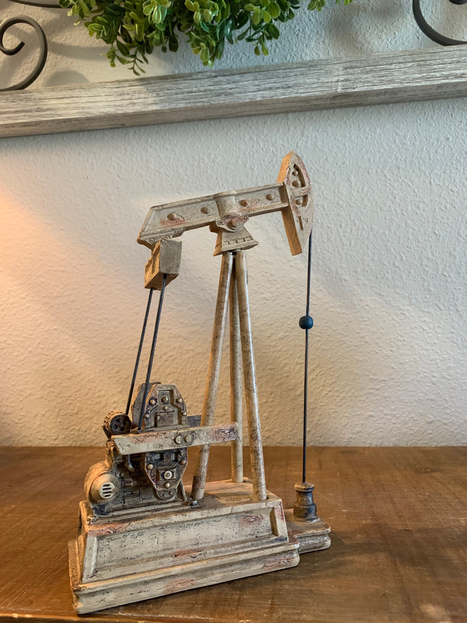 Oil Rig Sculpture Pumpjack Art Oil Derrick Decor Etsy