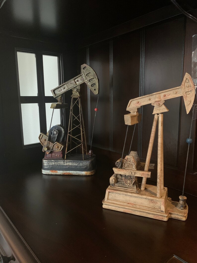 Oil Rig Sculpture Pumpjack Art Oil Derrick Decor Etsy