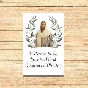 Sacrament Meeting Program Template| Printable Program | Editable Sacrament Meeting Bulletin | Jesus Christ Program | Church Bulletin |