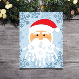 Christmas Handprint Craft | Handprint Santa Claus Beard  | Winter Preschool Craft | Christmas Toddler Craft | Baby&#39;s First Christmas |