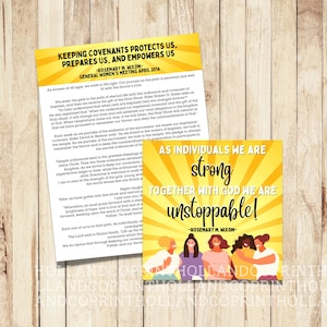 Devozionale YW / Messaggio al caminetto del campo femminile / Dispensa di lezione stampabile / Fiducia nel Signore / Insieme a Dio siamo inarrestabili /