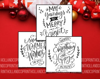 Printable Christmas Gift Tags | Neighbor Gift Tags | Teacher Gift Tags | Warm Wishes | Merry Everything and Happy Always | Merry Christmas |