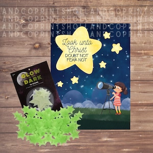 Girls Camp Tag | Stars | Look Unto Christ | Printable YW Camp Gift Tag | Pillow Treats | Secret Sister |