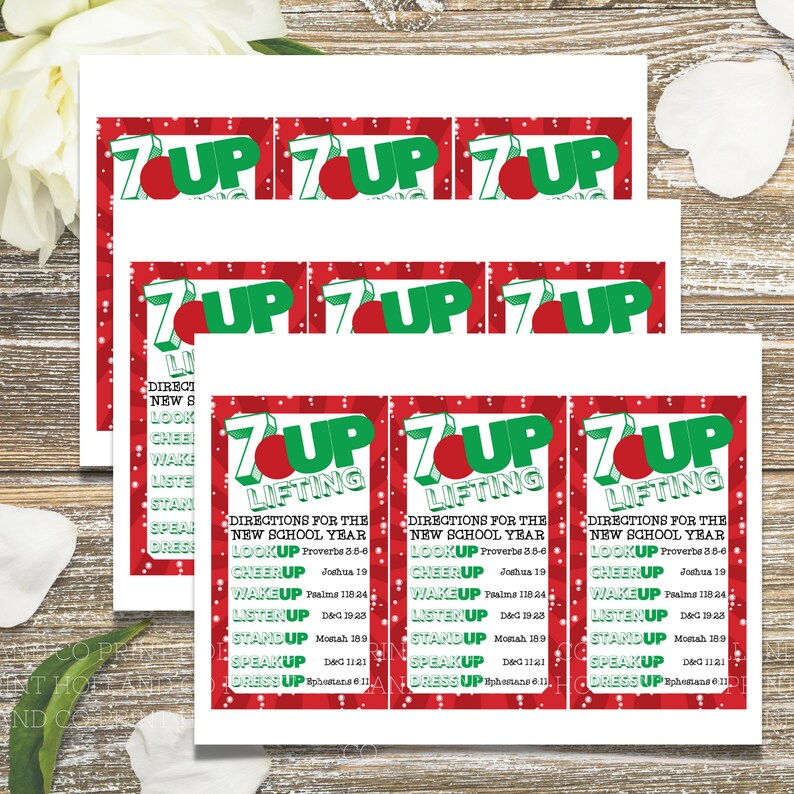 7 UP Back to School Printable Welcome Back 7 Up-lifting - Etsy