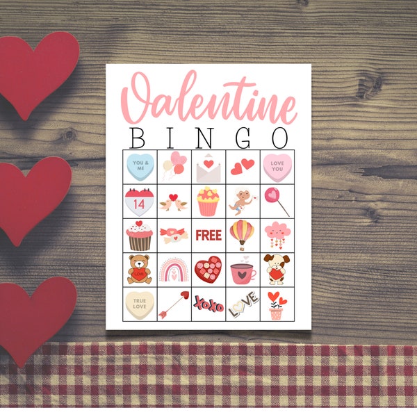 Valentine BINGO | Party Game | Zoom Game | Virtual Valentine Party | Happy Valentine's Day | Valentine Activity |