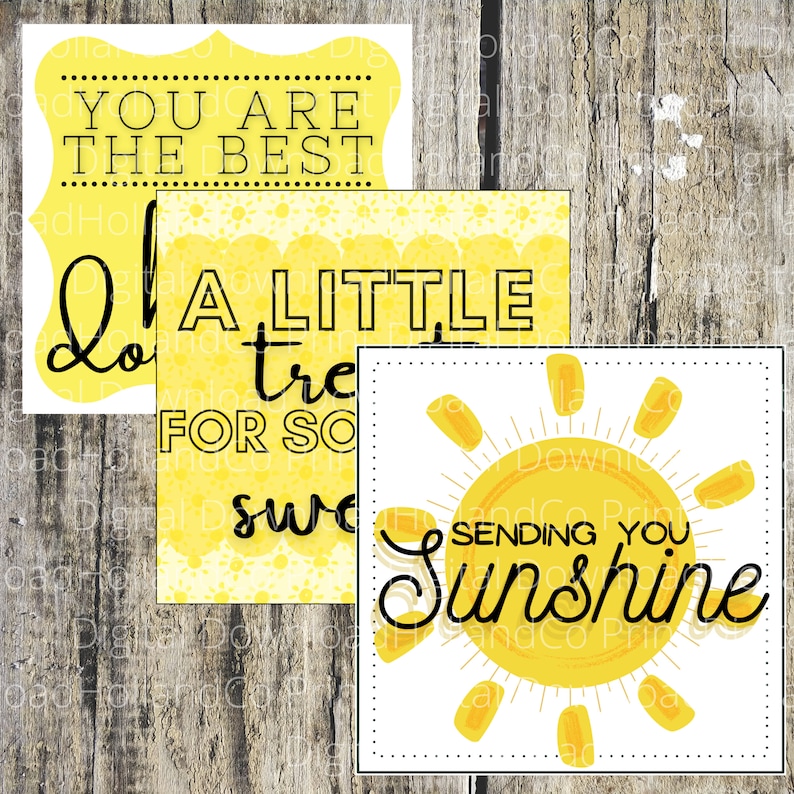 Sunshine Box Printable Digital Download Cheer Up Care Package image 1