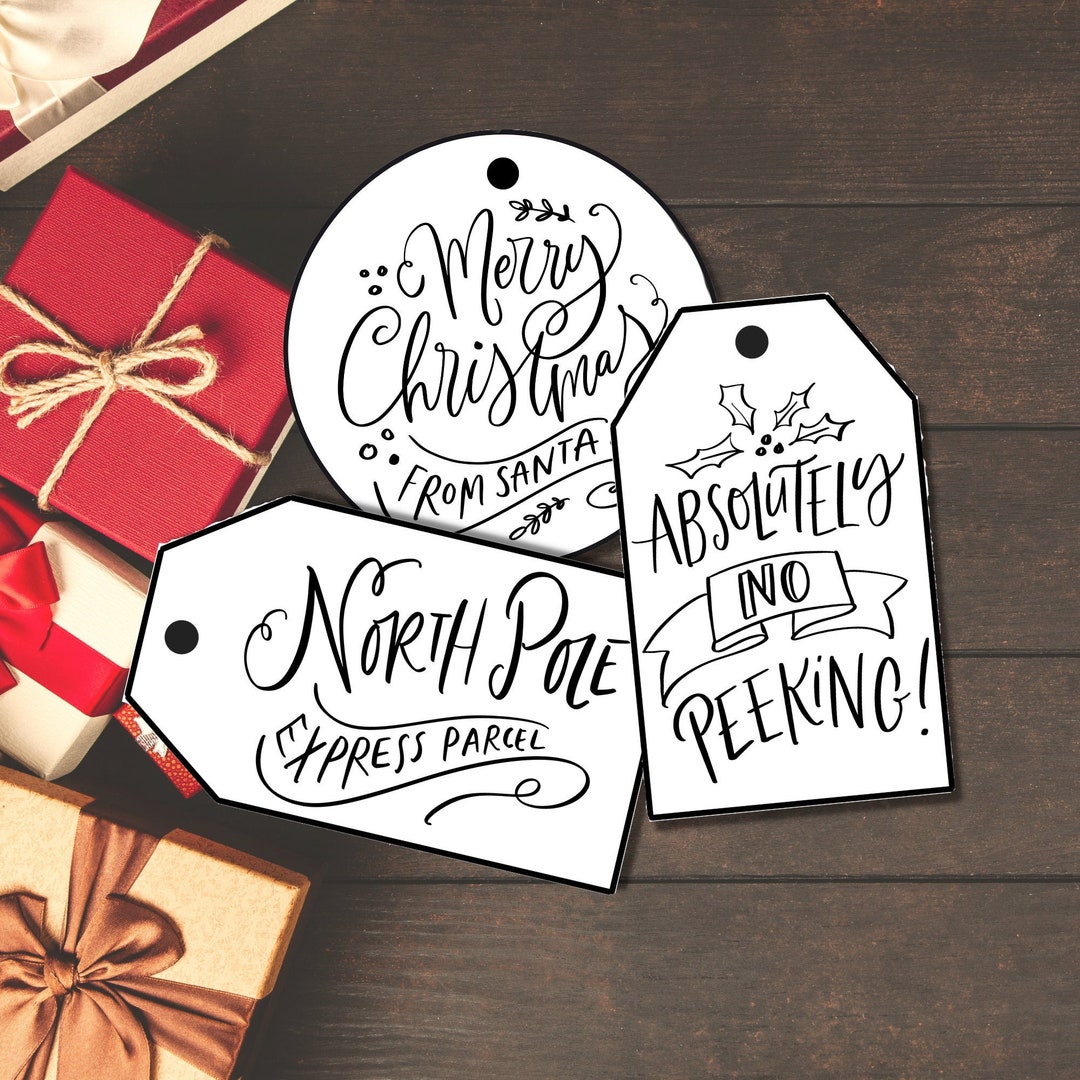 Printable Santa Gift Tags | Christmas Gift Tags | Gifts From Santa ...