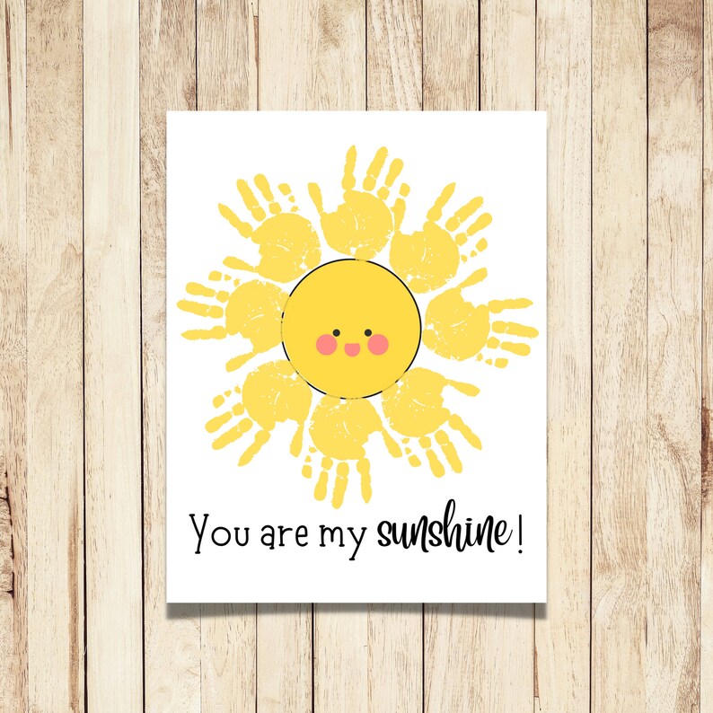 You Are My Sunshine Handprint Craft Preschool Craft Newborn Keepsake