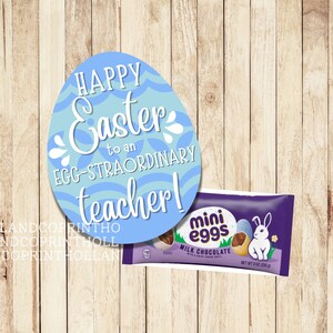 EGG-strodinaire Leraar Tag | Waardering van docenten | Paascadeau voor basisschoolleraar | Kleuterjuf Pasen | Happy Easter Egg Treat-tag |