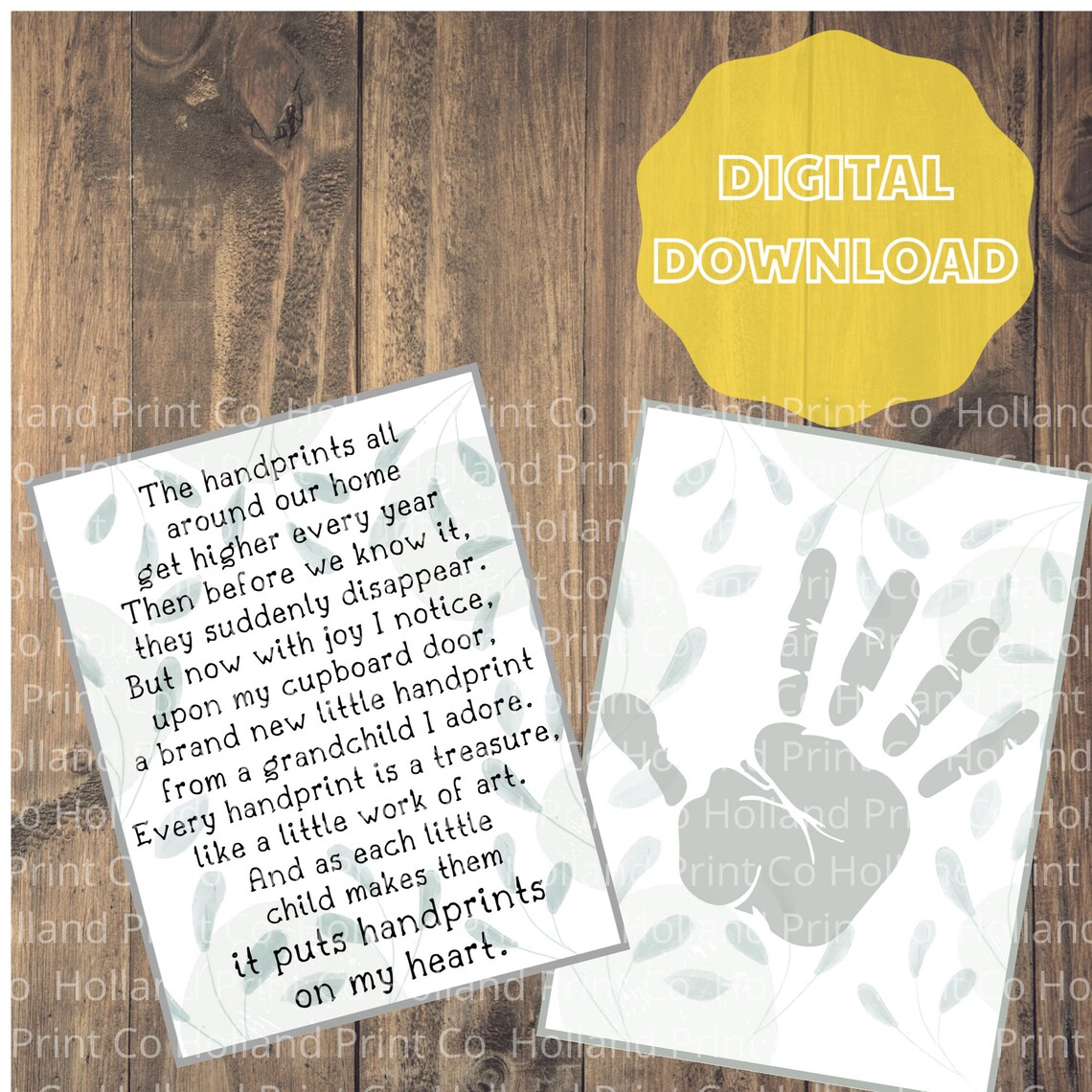 Mother's Day Handprint Craft Printable Handprint Craft - Etsy