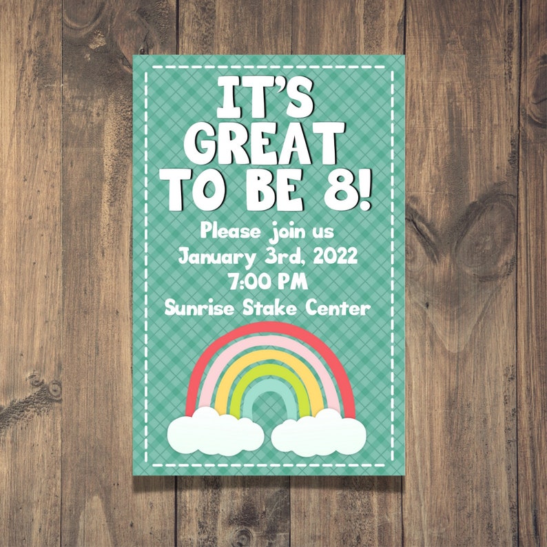 Great to Be 8 Bundle Printable Invitation Cupcake Toppers - Etsy