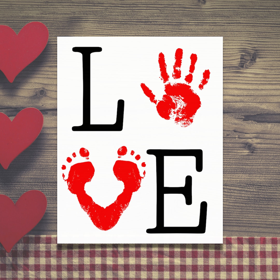Valentine's Day Handprint Craft | Baby's First Valentine | LOVE ...