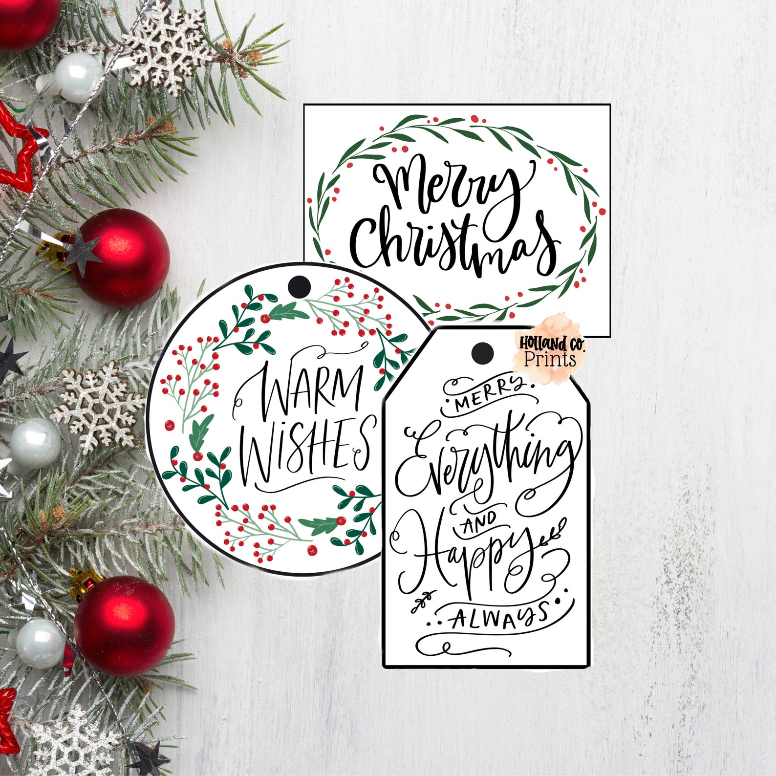 Printable Christmas Gift Tags Neighbor Gift Tags Teacher - Etsy