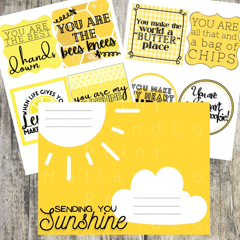 Sunshine Box Printable Digital Download Cheer Up Care Package image 4