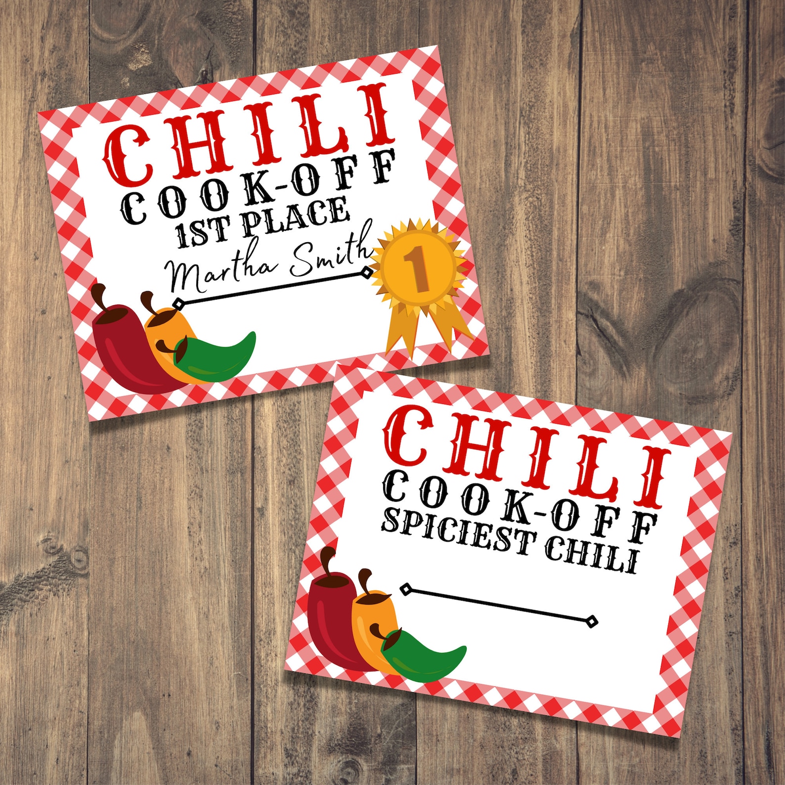 Chili Cookoff Contest Bundle Awards Voting Ballots Etsy
