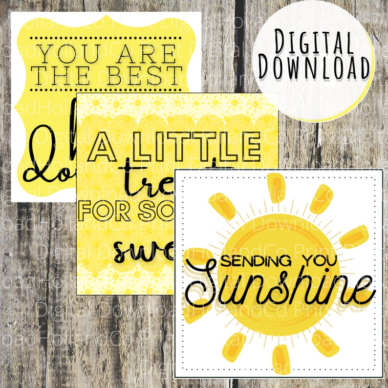 Sunshine Box Printable Digital Download Cheer Up Care Package image 2