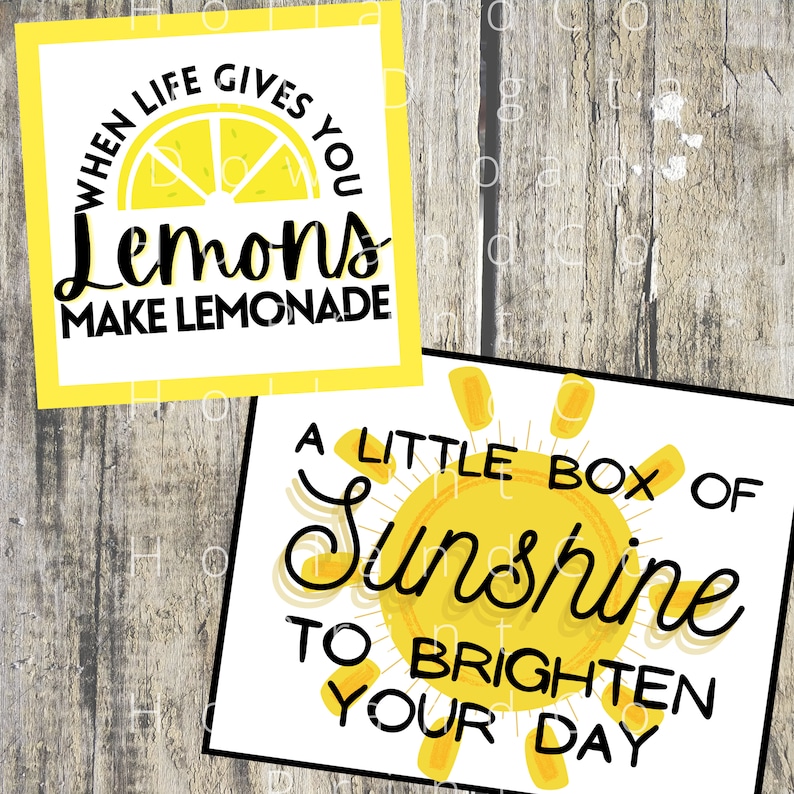 Sunshine Box Printable Digital Download Cheer Up Care Package image 6