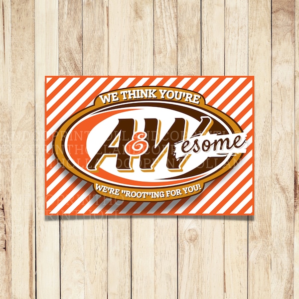 We think you're AWEsome! | We're ROOTing for you! | A&W Root Beer | Soda Gift Tag | AW-esome Teacher Gift | Primary Teacher Appreciation