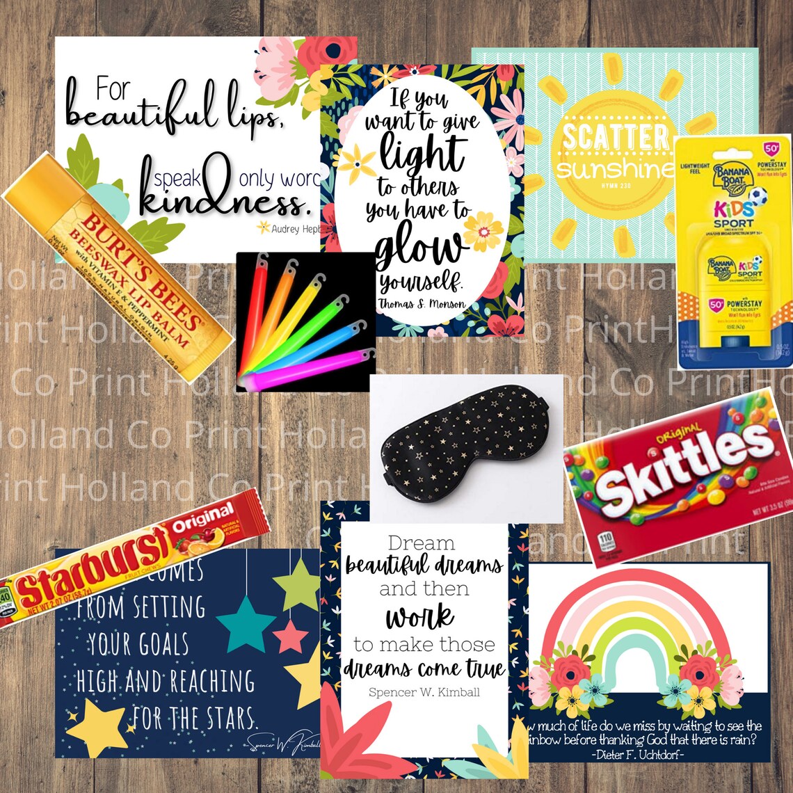 Girls Camp Pillow Treat Tags Tuck in Treat Camp Handouts Etsy