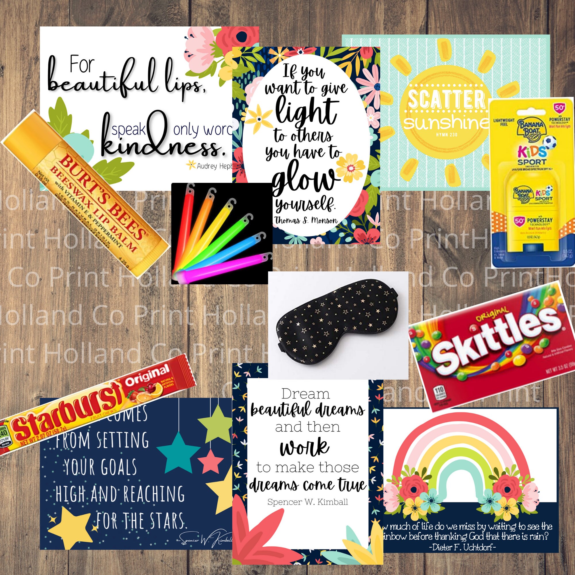 Girls Camp Pillow Treat Tags Tuck in Treat Camp Handouts Etsy India