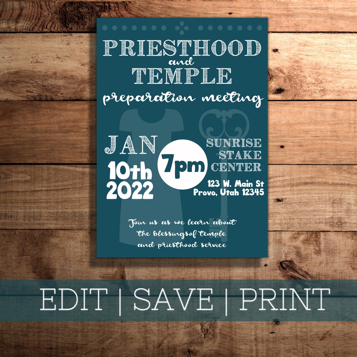 Priesthood and Temple Preview Invitation Digital Download - Etsy