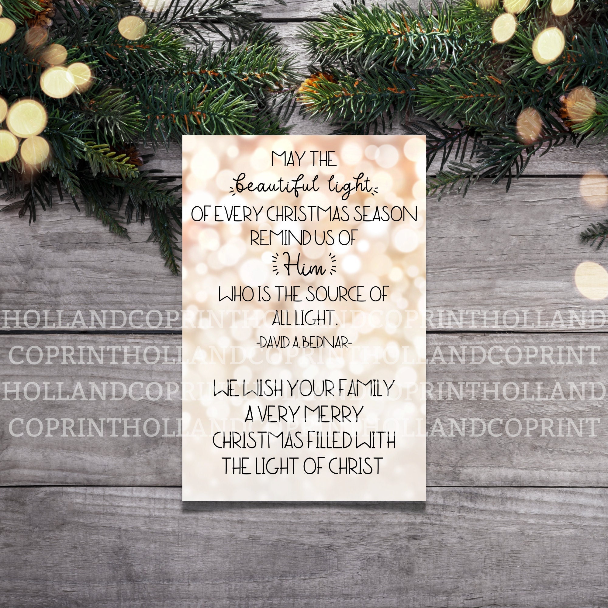 Light the World Printable Christmas Gift Tags Neighbor Gift 