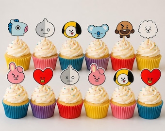 BT21 Cupcake Toppers