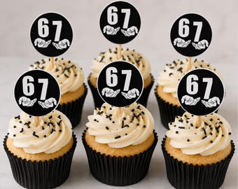 6 7 Cupcake Toppers