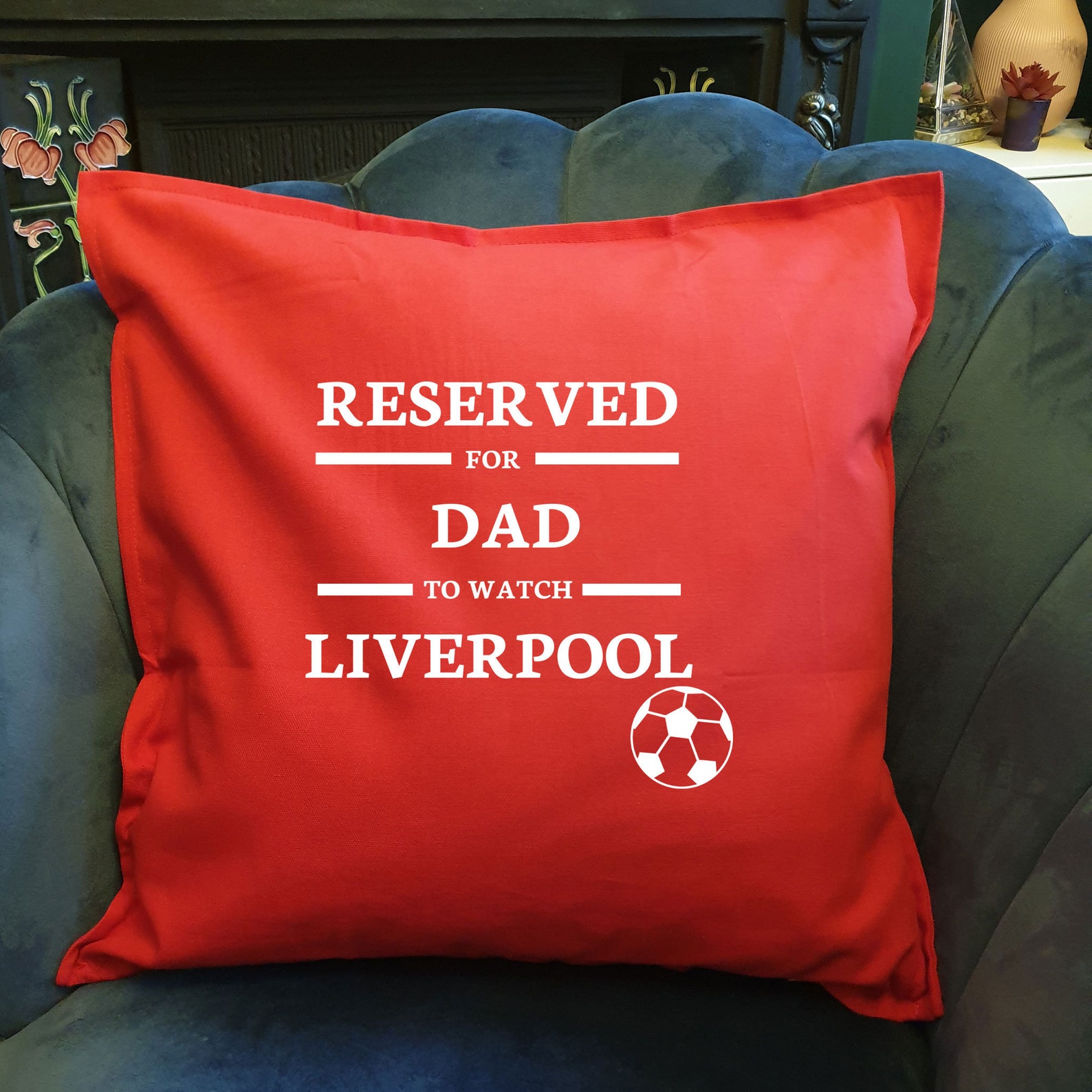 Liverpool FC Print Cushion Cover personalised football gift Etsy
