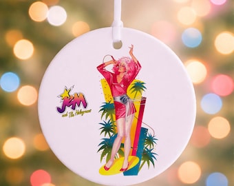 Jem and The Holograms Classic Ceramic Decoration, 80s Doll Hanging Disc