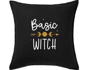 Basic Witch Cushion Cover, Gothic Cushion, Halloween Decoration, Witchcraft Gifts, Goth Home Decor, Gifts for the home, Housewarming gift