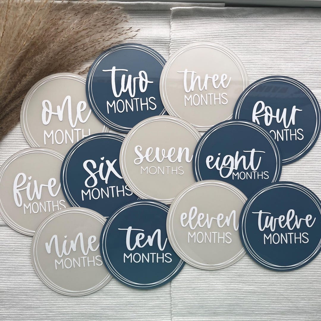 Monthly Baby Milestones, Milestone Disc Set, Acrylic Baby Milestones ...