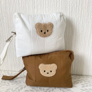 portable baby storage bag, teddy bear changing bag