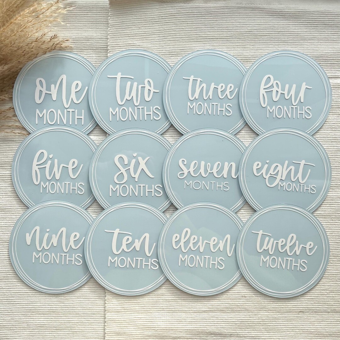 Monthly Baby Milestones, Milestone Disc Set, Acrylic Baby Milestones ...