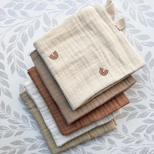 Muslin squares, Muslin washcloths, Reusable wipes, Baby shower gift, Baby washcloth, neutral baby, newborn gift, gift for baby, cloth nappy bild 9
