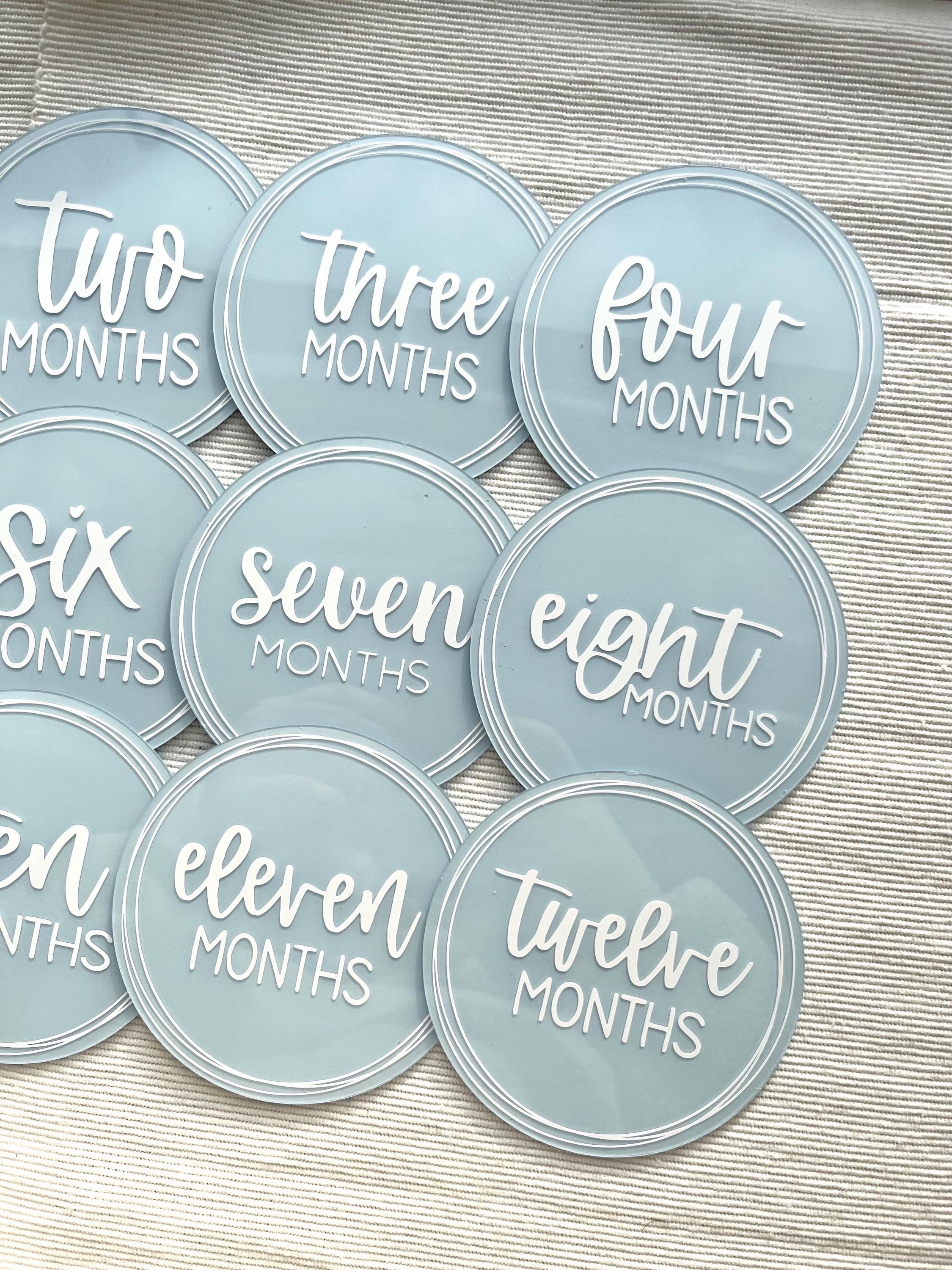 Acrylic Baby Milestone Discs, Monthly Photo Prop Set - Etsy UK