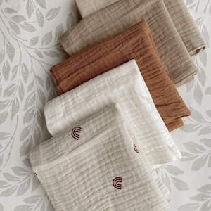 Muslin squares, Muslin washcloths, Reusable wipes, Baby shower gift, Baby washcloth, neutral baby, newborn gift, gift for baby, cloth nappy bild 1