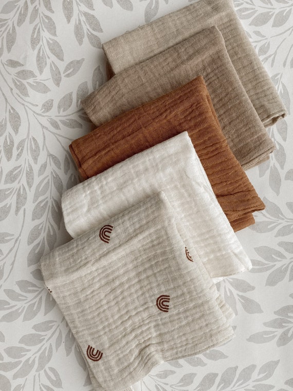 Muslin squares, Muslin washcloths, Reusable wipes, Baby shower gift, Baby washcloth, neutral baby, newborn gift, gift for baby, cloth nappy