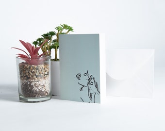 Anniversary  |Wedding | I love you Card | Valentines Day | Kiss Me Card | Local Artist Greeting Cards