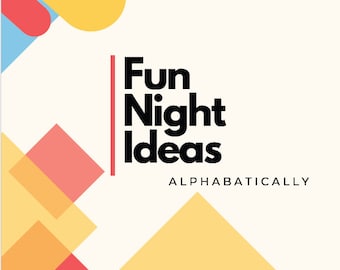 Creative Date Night Ideas - Alphabetical PDF for Couples