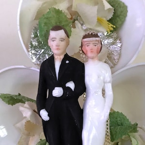 vintage Art Deco wedding cake topper 1920s bells