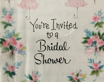 Pack of 12 vintage bridal shower invitations with envelopes