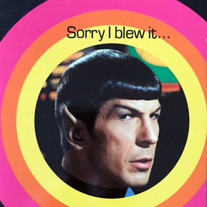 vintage greeting card Star Trek Dr. Spock