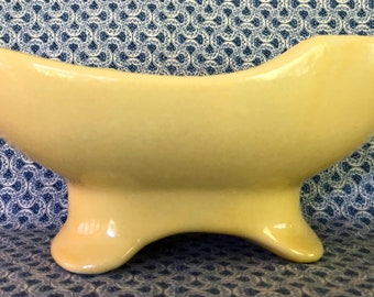 McCoy ceramic pottery bulb planter yellow